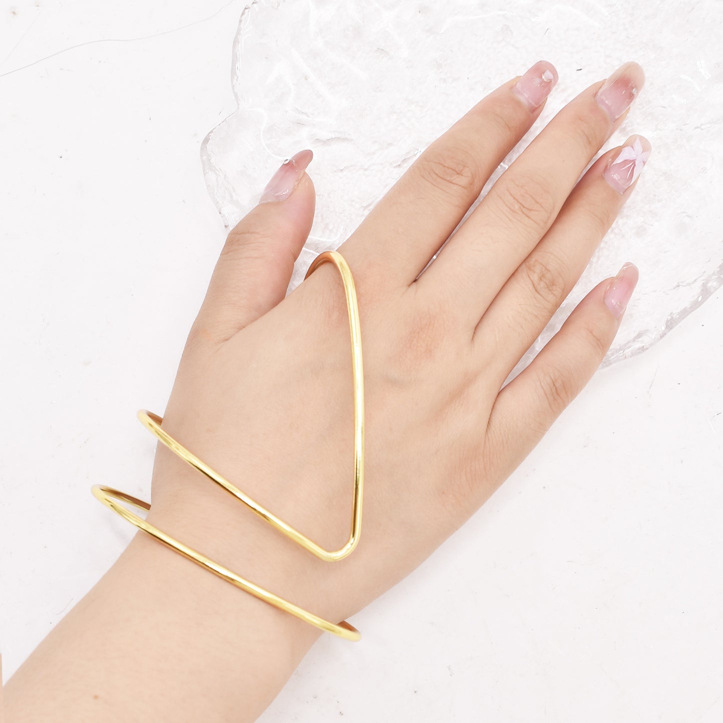 Irregular Metal Palm Minimalist Design Love Exaggerated Personalized Female Bracelet