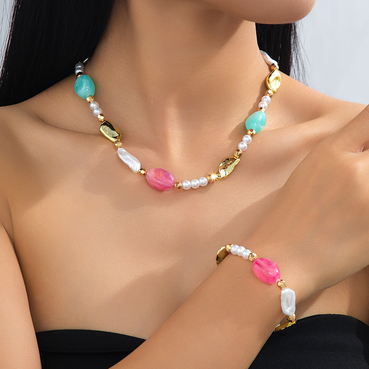 Women's Design Random Irregular Beaded Suitable For Jewelry Set