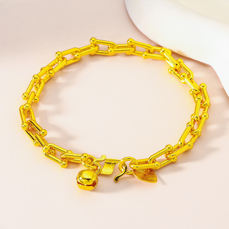 Women's Vietnam Placer Gold Fashion Bell Jewelry Set