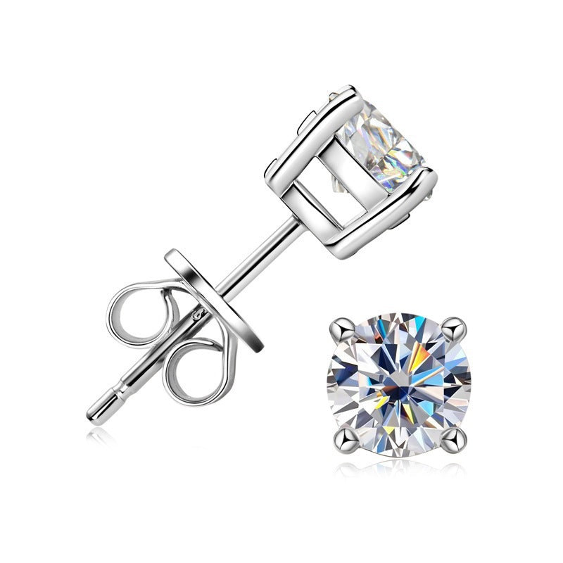 Men's Sier Ear Light Luxury High-grade Niche Female Stud Earrings