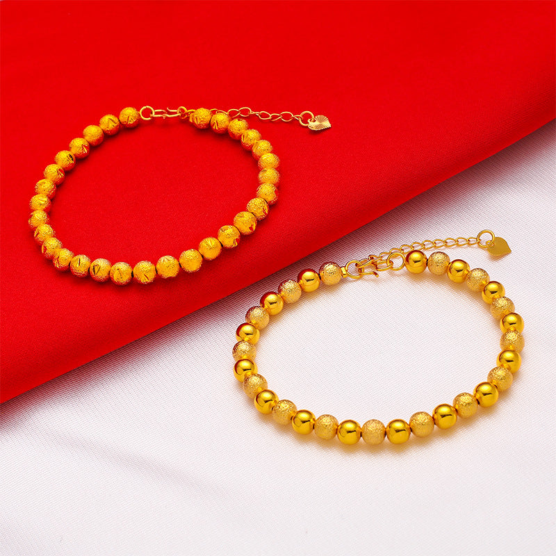 Women's Live Broadcast Gold-plated Love Lucky Beads Vietnam Placer Bracelets