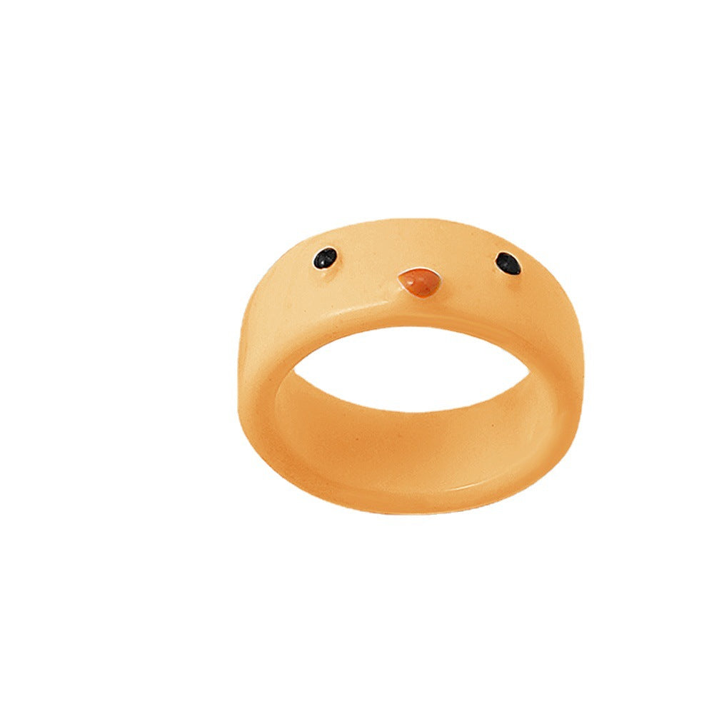 Cartoon Frog Fashion Cute Resin Index Rings