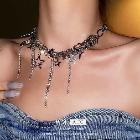 Women's Sequin Tassel Minority Fashion Clavicle Chain Necklaces