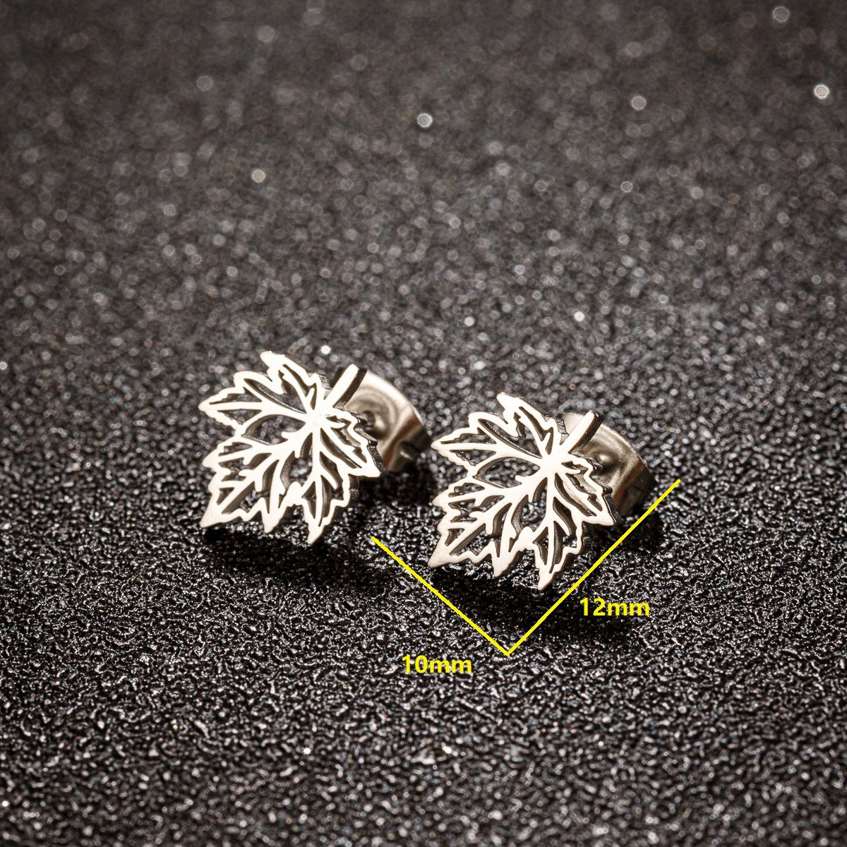 Fashion Personality Hollow Out Maple Leaf Light Earrings