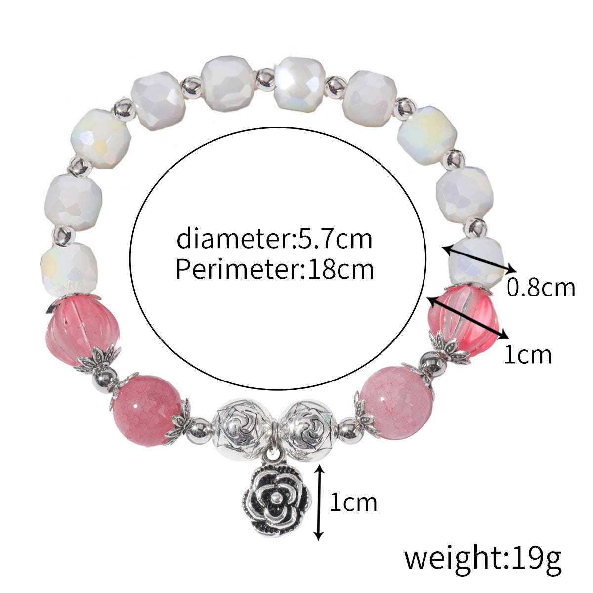 Natürliche Armbänder mit Ornamenten aus Amethyst und Opalkristallen für Damen