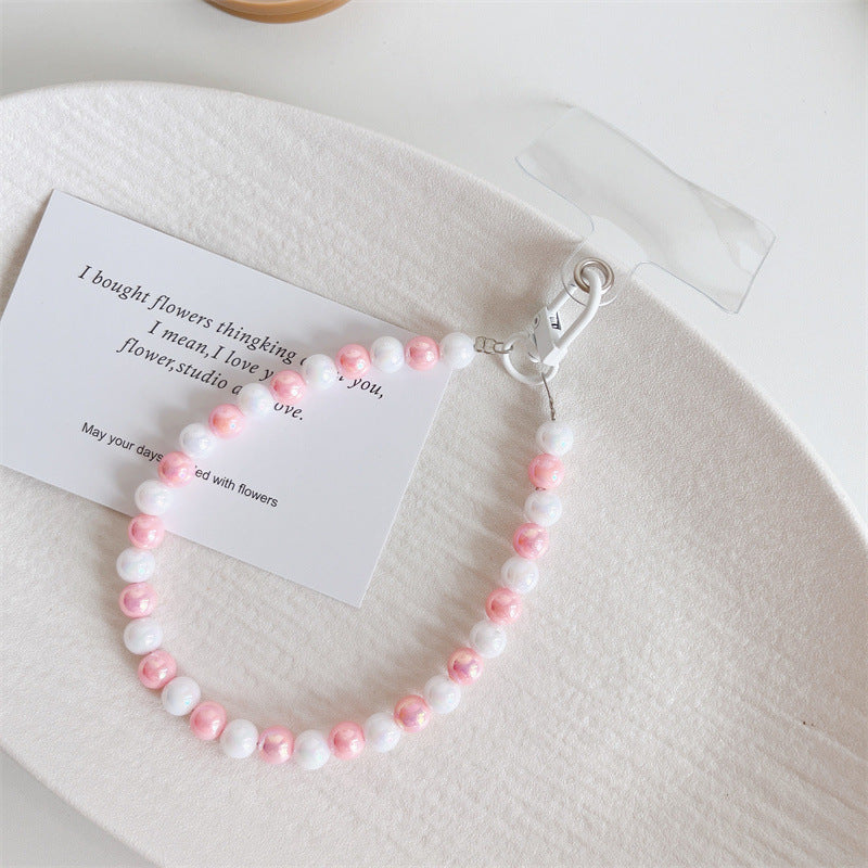 Women's Butterfly Solid Color Colorful Beads Mobile Bracelet