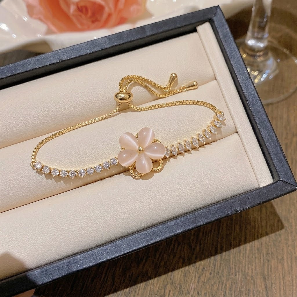 Rotating Degree Rotation Heart-shaped Zircon Clavicle Rings