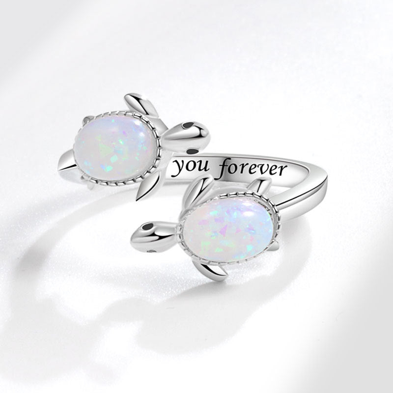 Imitation Opal Open Female Mother's Day Rings