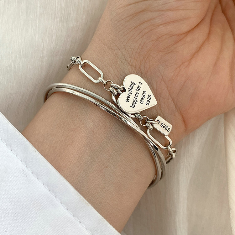 Women's Fashion Retro Heart Versatile Personality Simplicity Bracelets