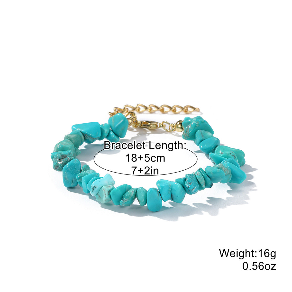 Women's Turquoise Beaded Stretch Summer Colorful Stone Bracelets