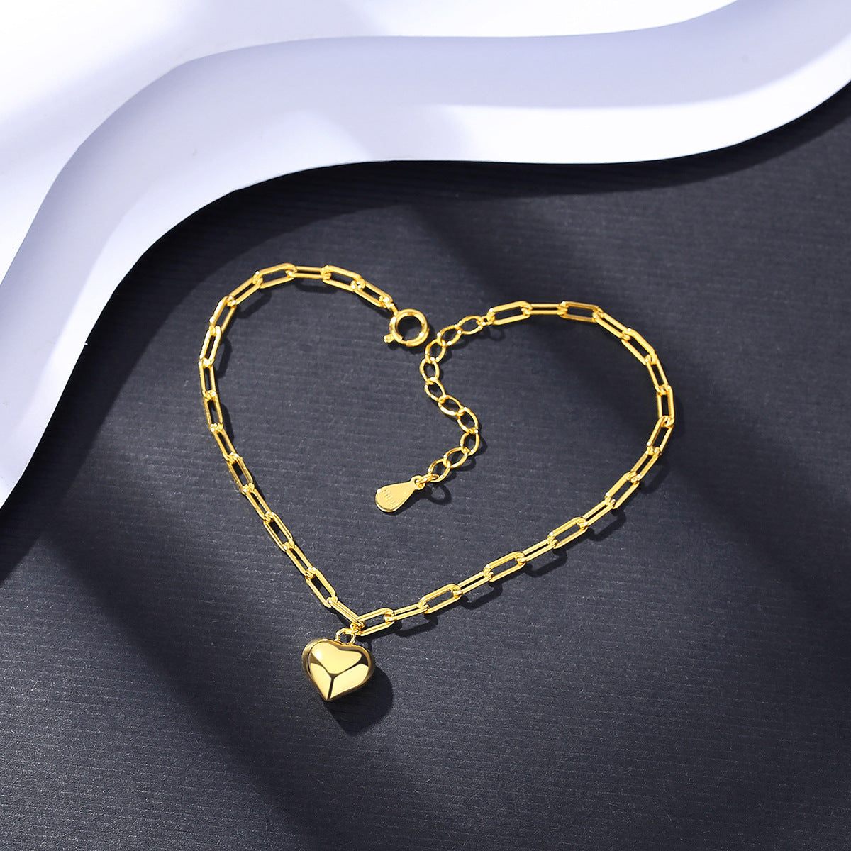 Women's Heart Sier Shaped Fashion Fairy Niche Bracelets