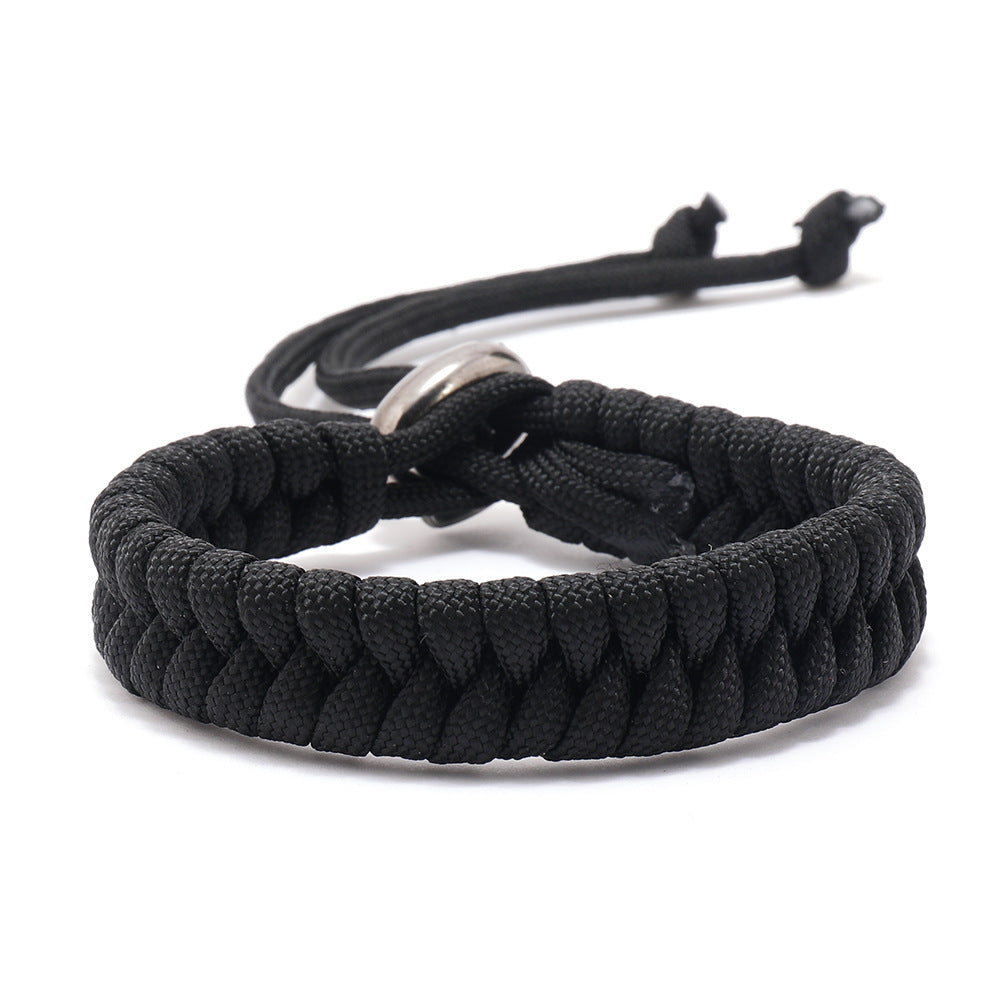 Cordon et bracelets de parachute de camouflage extérieur tissés à la main pour femmes et hommes