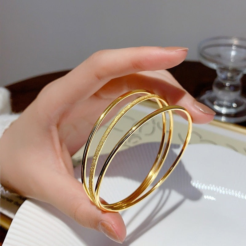 Simple High Sense Finishing Polish Imitation Gold Heritage Does Not Bracelets