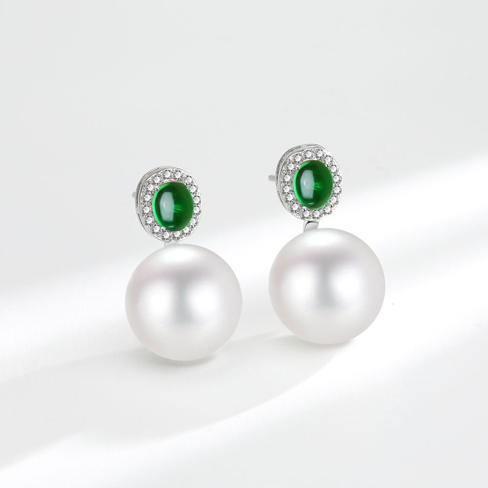 Women's Leisure Simple Pearl For Ear Zircon Earrings