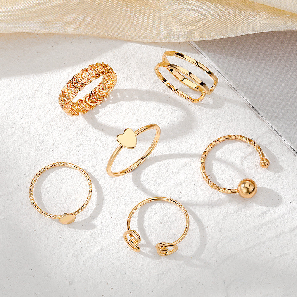 Personality Trendy Cold Opening Adjustable Simple Rings