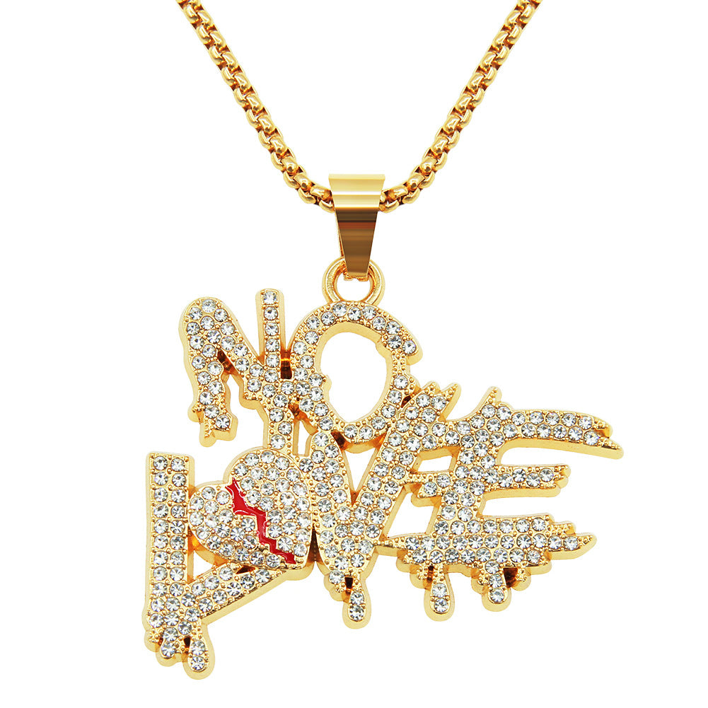 Diamond Letter Splicing Double Row Pendant Fashionmonger Personalized Necklaces