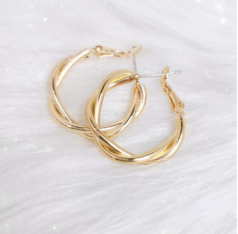 Twist Circle Sier Pin Fresh Personalized Needle Rings