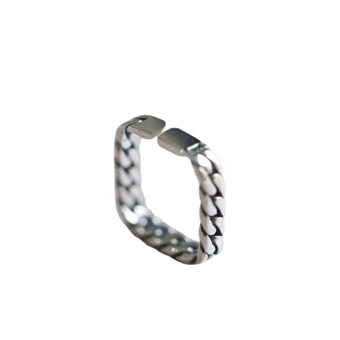 Square Chain Simple Fashion Design Personality Rings