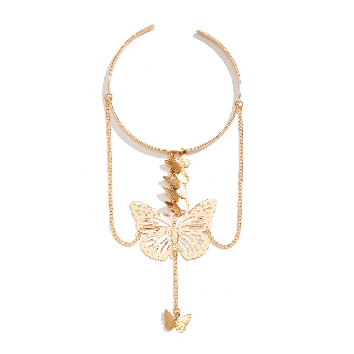 Hollow Butterfly Tassel Female Personality Metal Arm Bracelets