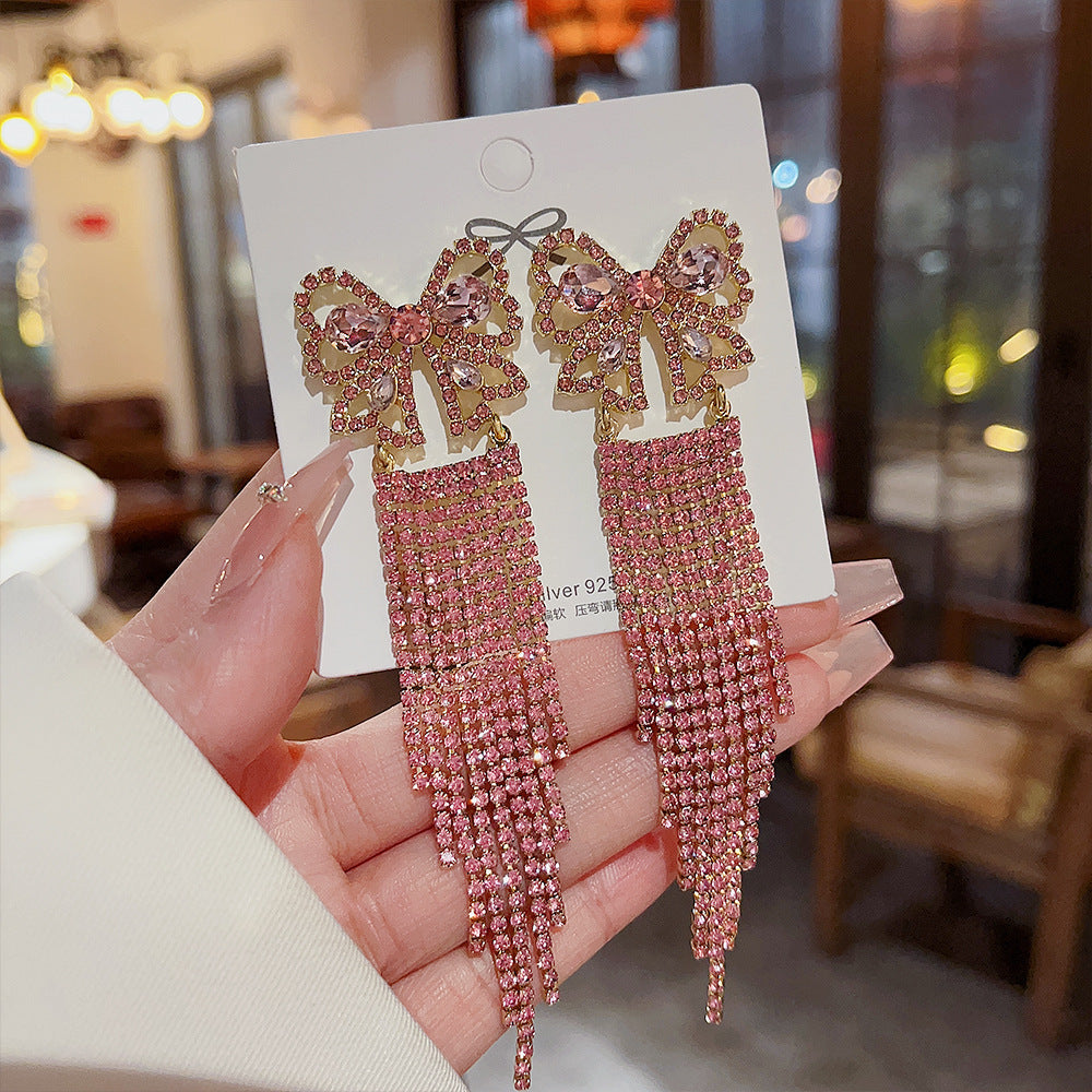 Luxury Temperament Elegant Full Diamond Face Slimming Earrings