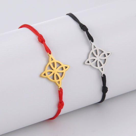 Titanium Steel Cutting Hollow Leaf Small Bracelets