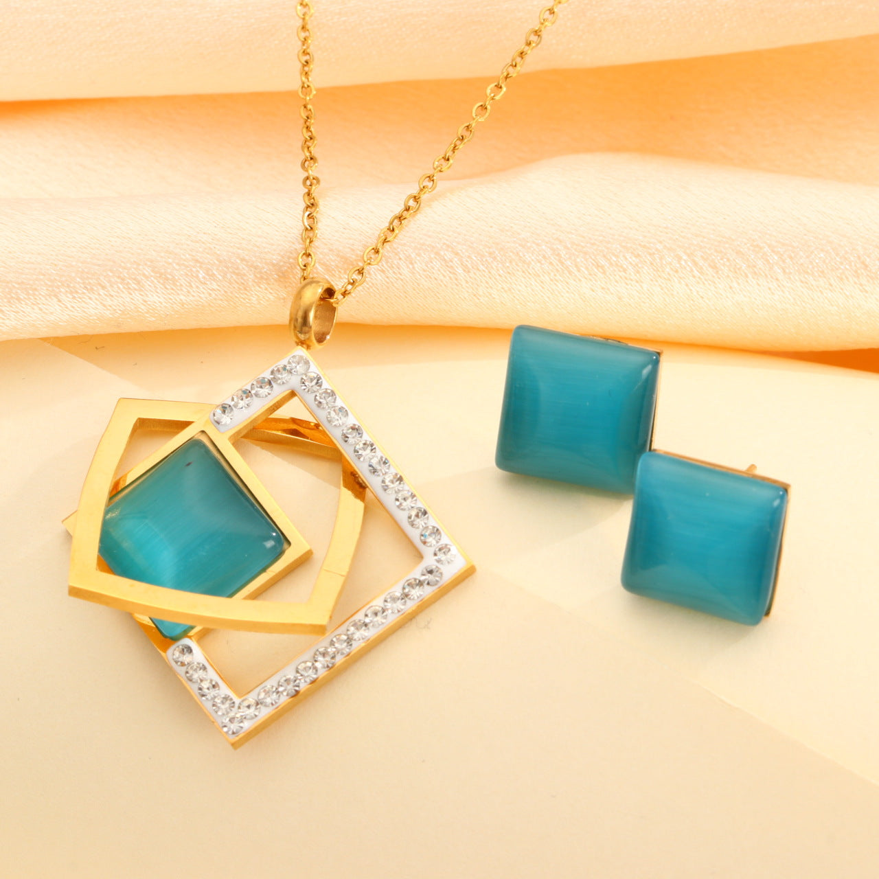 Women's Suit Geometric High Quality Stainless Steel Jewelry Set