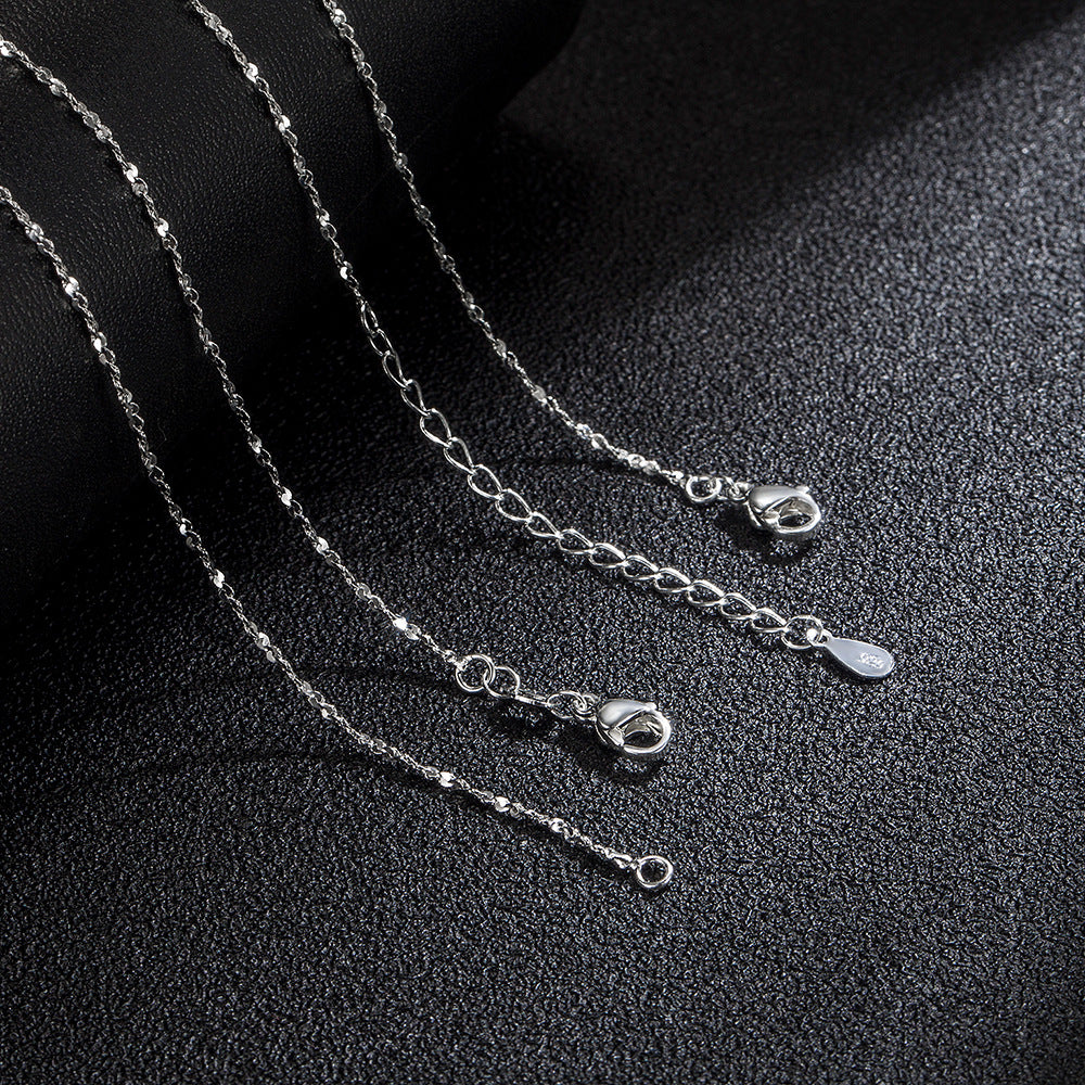 Women's Short Clavicle Chain Sier Plated Korean Necklaces