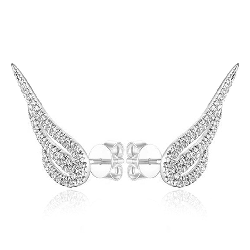 Women's Korean Style Personalized Temperament Wild Angel Wings Fashion Earrings