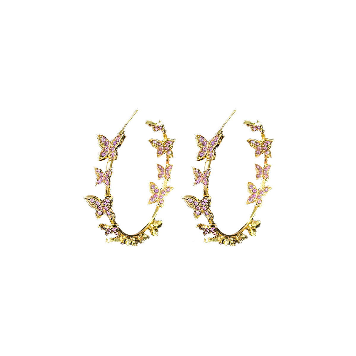 Style Diamond Butterfly Ear Light Luxury Earrings