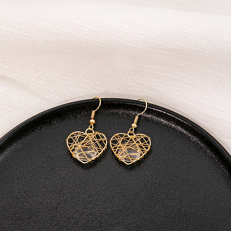 Girly Heart Hollow Stars Heart-shaped Long Simple Geometric Rings