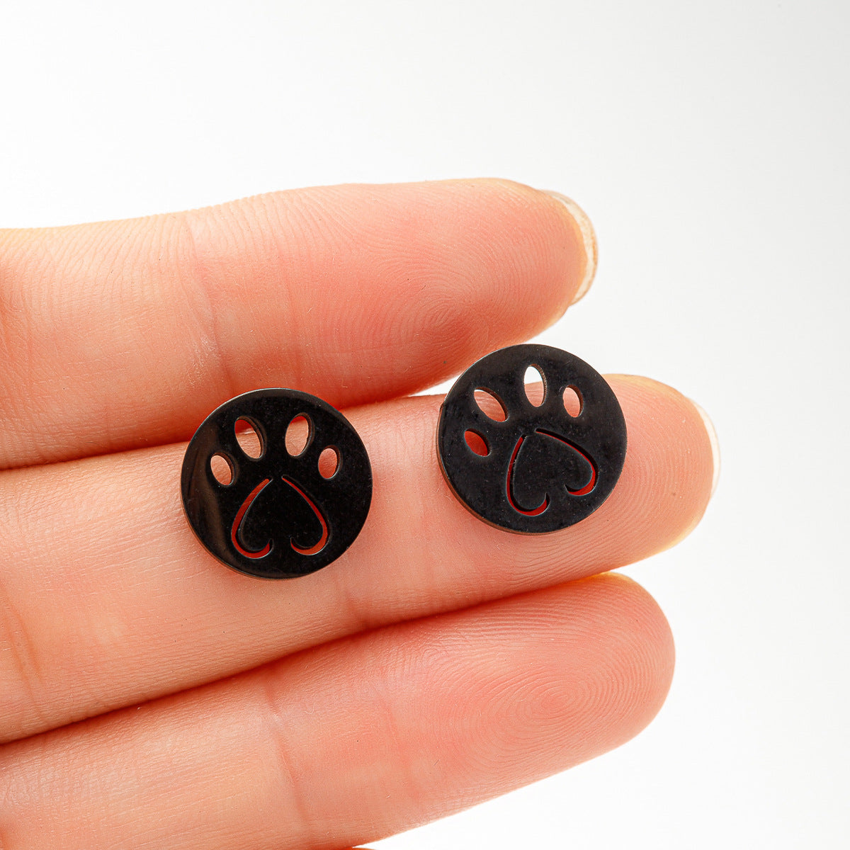 Boucles d'oreilles simples en acier inoxydable pour chien du zodiaque chinois