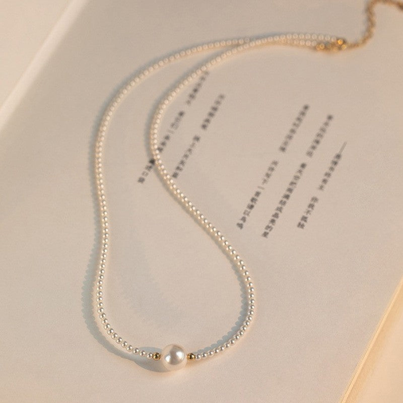 Glass Pearl High Sense Luxury Minority Fashion Commuter Clavicle Necklace
