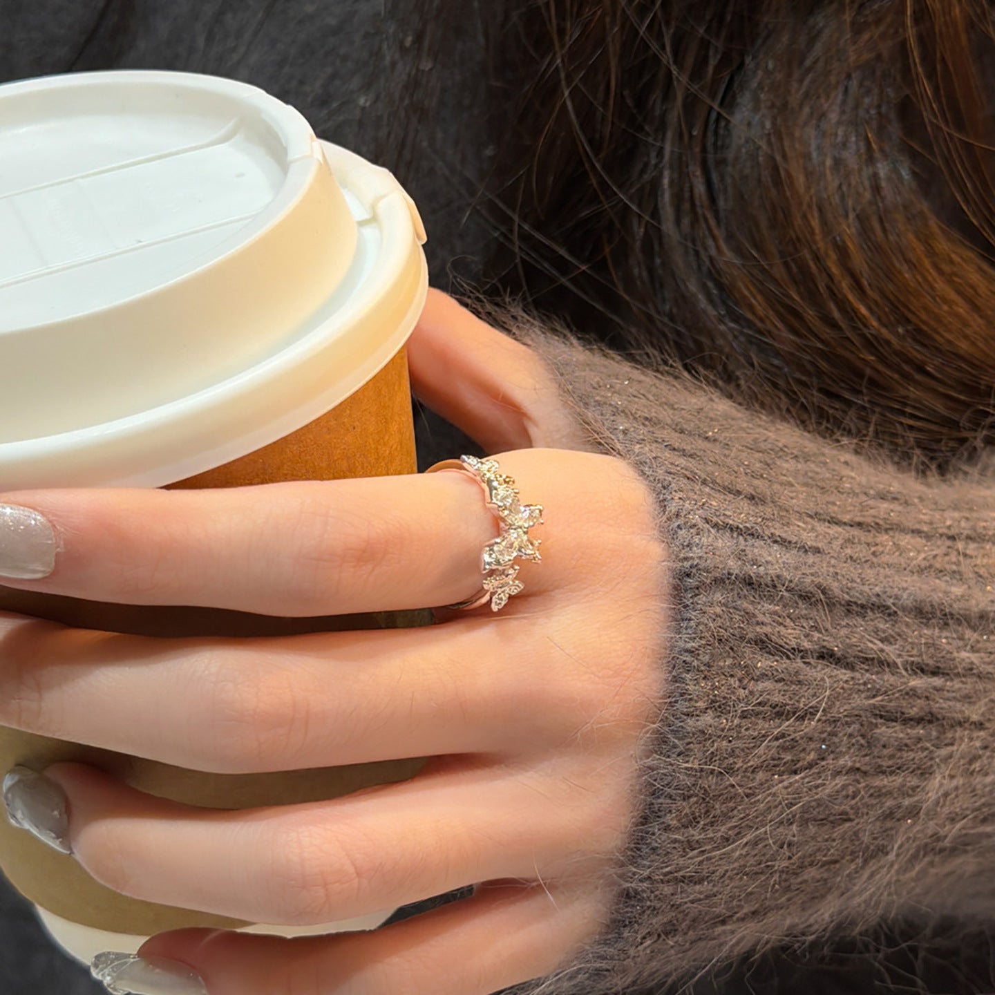 Cold Wind Index Finger Opening Adjustable Ring