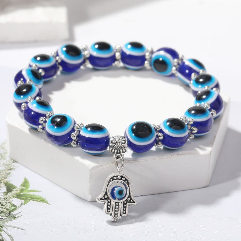 Vintage Blaue Augen Teufelsauge Perlenarmbänder