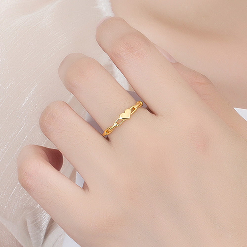 Minority Heart Of Gold Opening Adjustable Fashion Rings