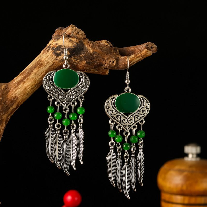 Turquoise Ethnic Style Retro Alloy Yunnan Rings