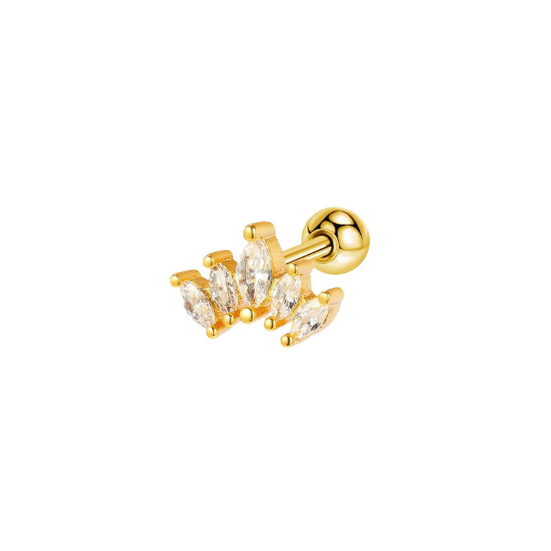 Three-dimensional Butterfly Ear Bone Spider Piercing Stud Earrings