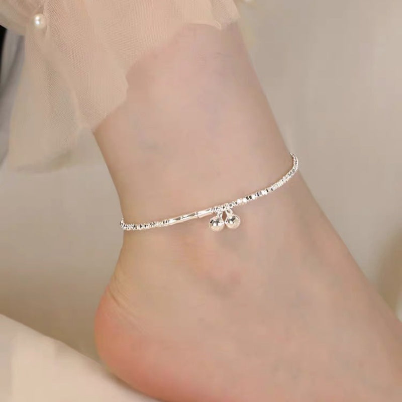 Women's Sier Bell Summer Trend Light Luxury Minority High Sense Ankle Bracelet