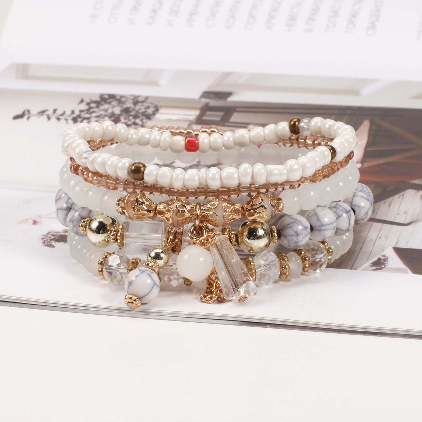 Fashion Creative Unique Bohemian Crystal Stretch Bracelets