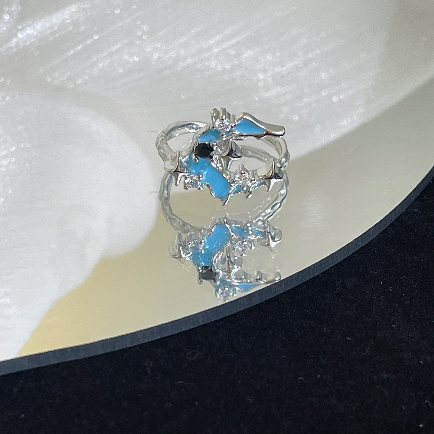 Sense Elastic String Small Pieces Of Sier Female Ring