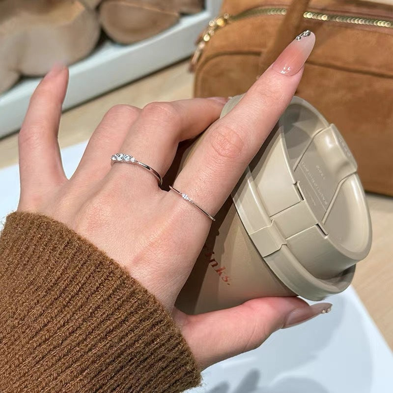 Women's Horse Eye Rhinestone Design Index Finger Light Luxury High-grade Daily Ring