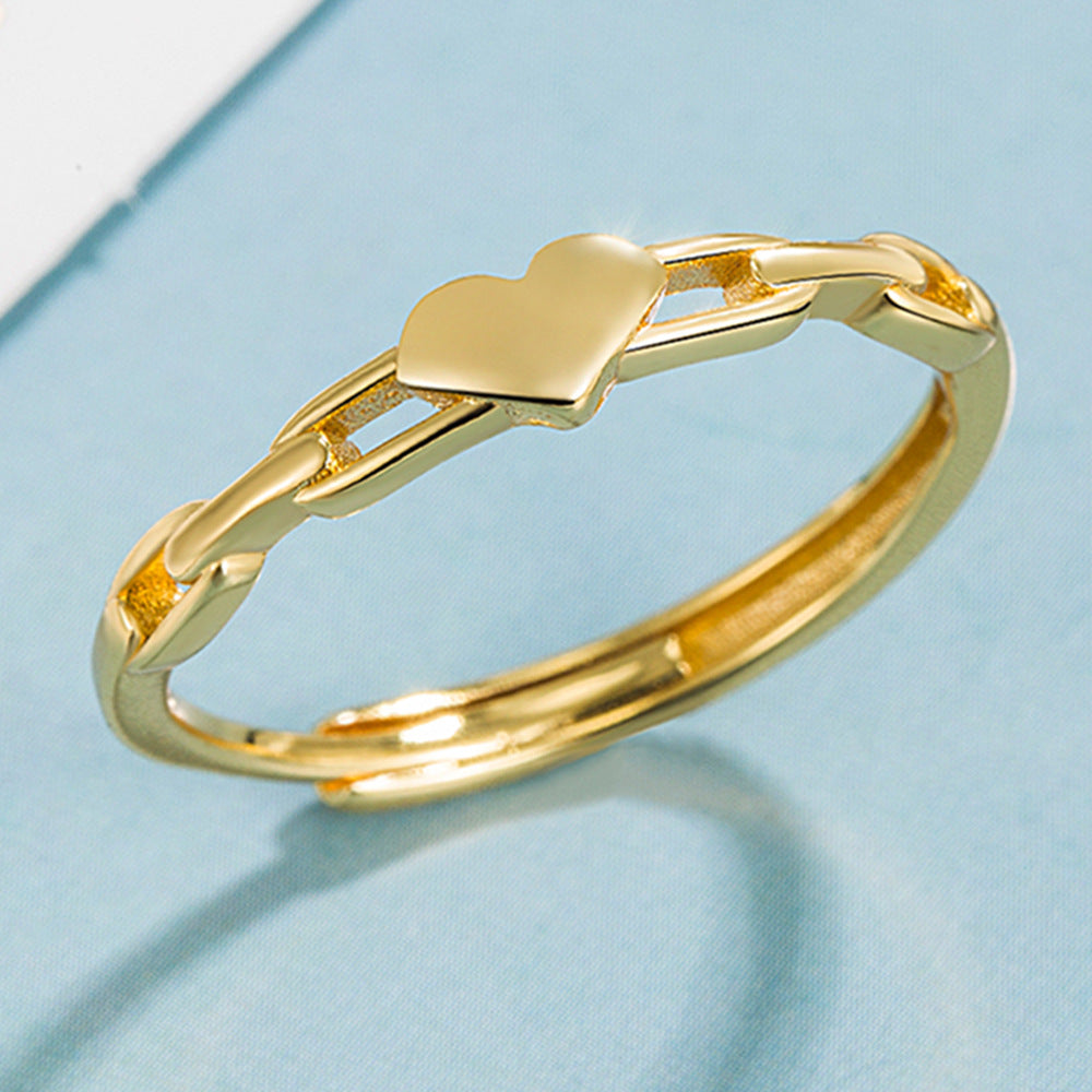 Minority Heart Of Gold Opening Adjustable Fashion Rings