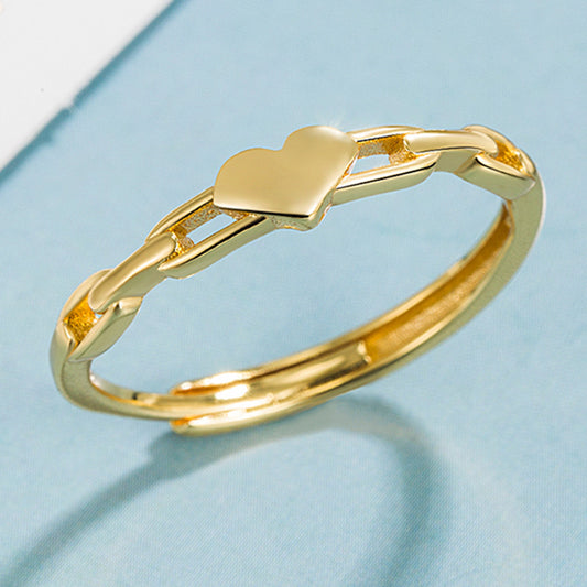 Minority Heart Of Gold Opening Adjustable Fashion Rings