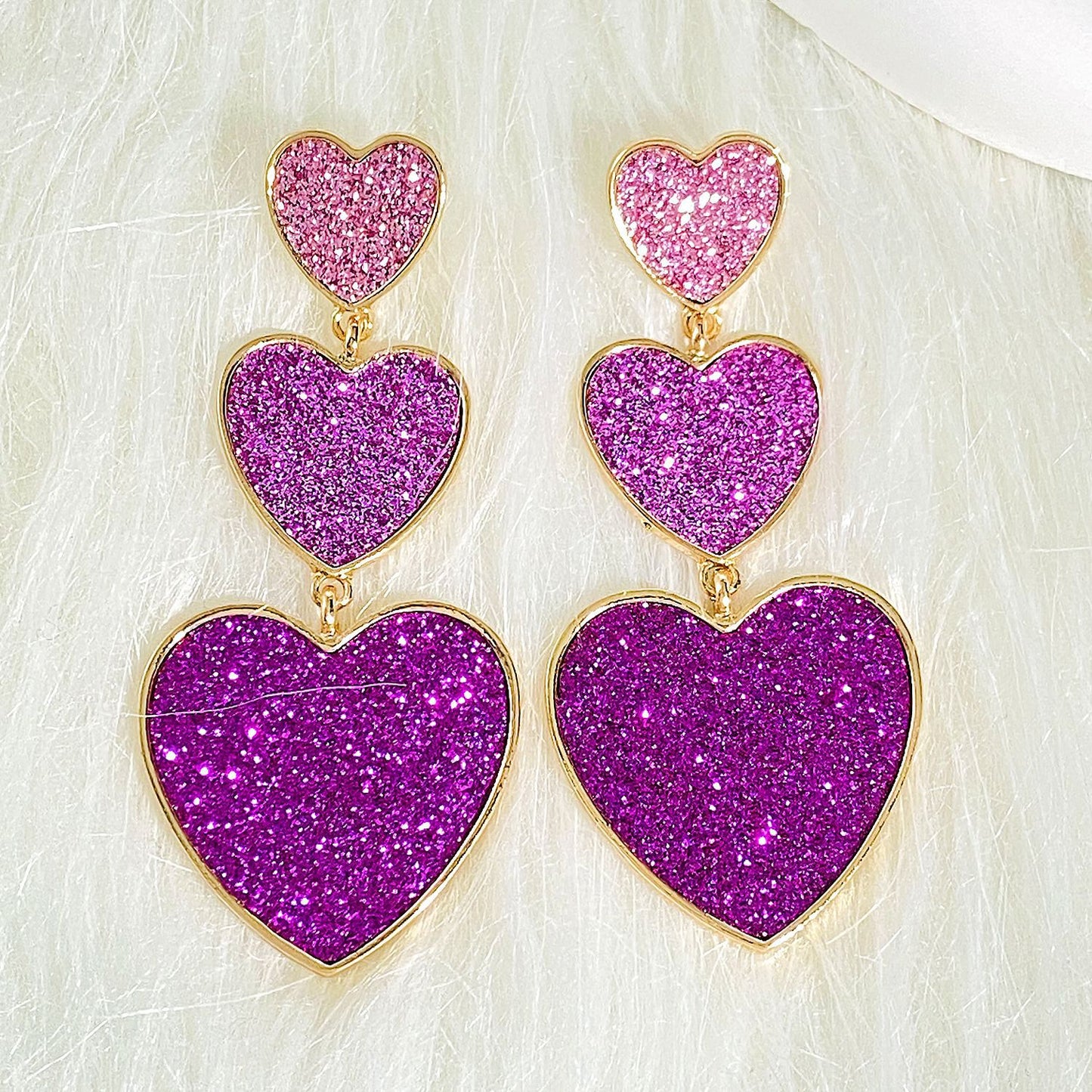 Women's Love Heart Design Sense Personality Retro Earrings