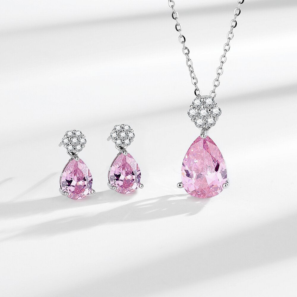 Live Broadcast Light Luxury High-grade Female Colored Gems Personality Necklaces