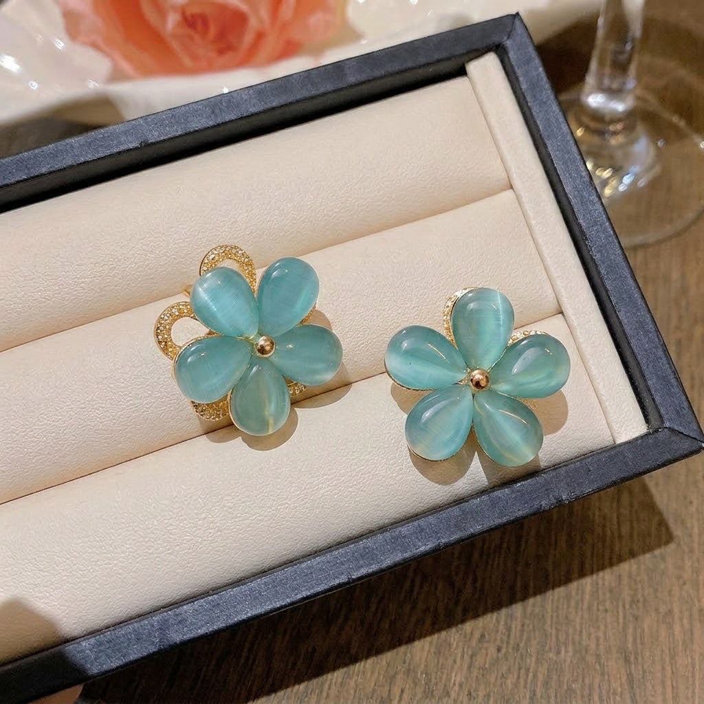 Rotating Degree Rotation Heart-shaped Zircon Clavicle Rings