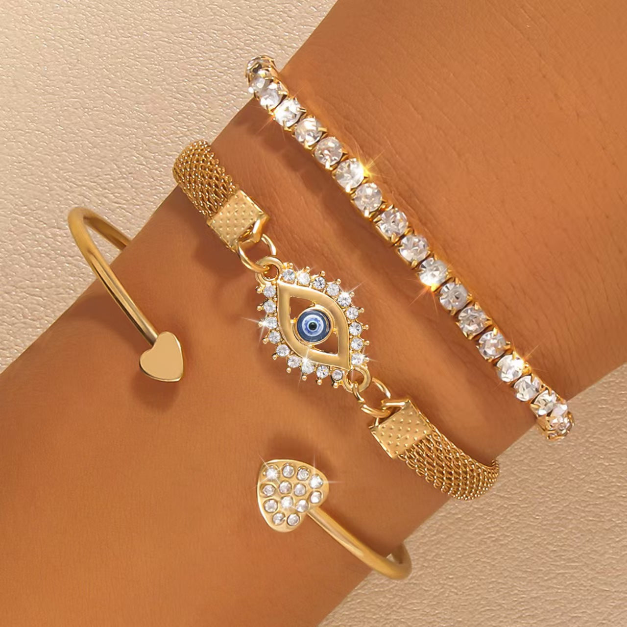 Women's Diamond Heart Alloy Niche High Sense Bracelet