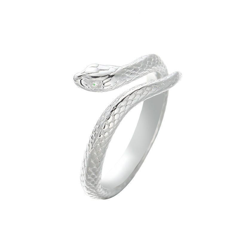 Women's & Men's For Little Finger Simulated Snakes Index Opening Adjustable Design Personality Ring
