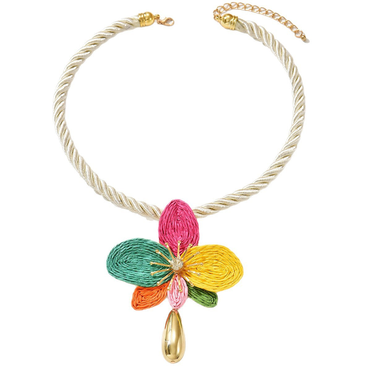 Women's Flower Raffia Retro Affordable Luxury High-grade Jewelry Set