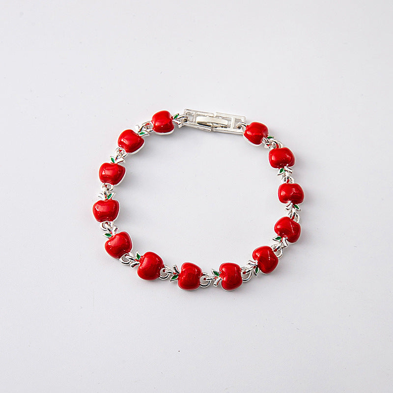 Fruit Apple Creative Personality Drop Oil Bracelets